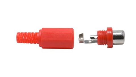 RCA Tulp connector 2-polig female rood 03
